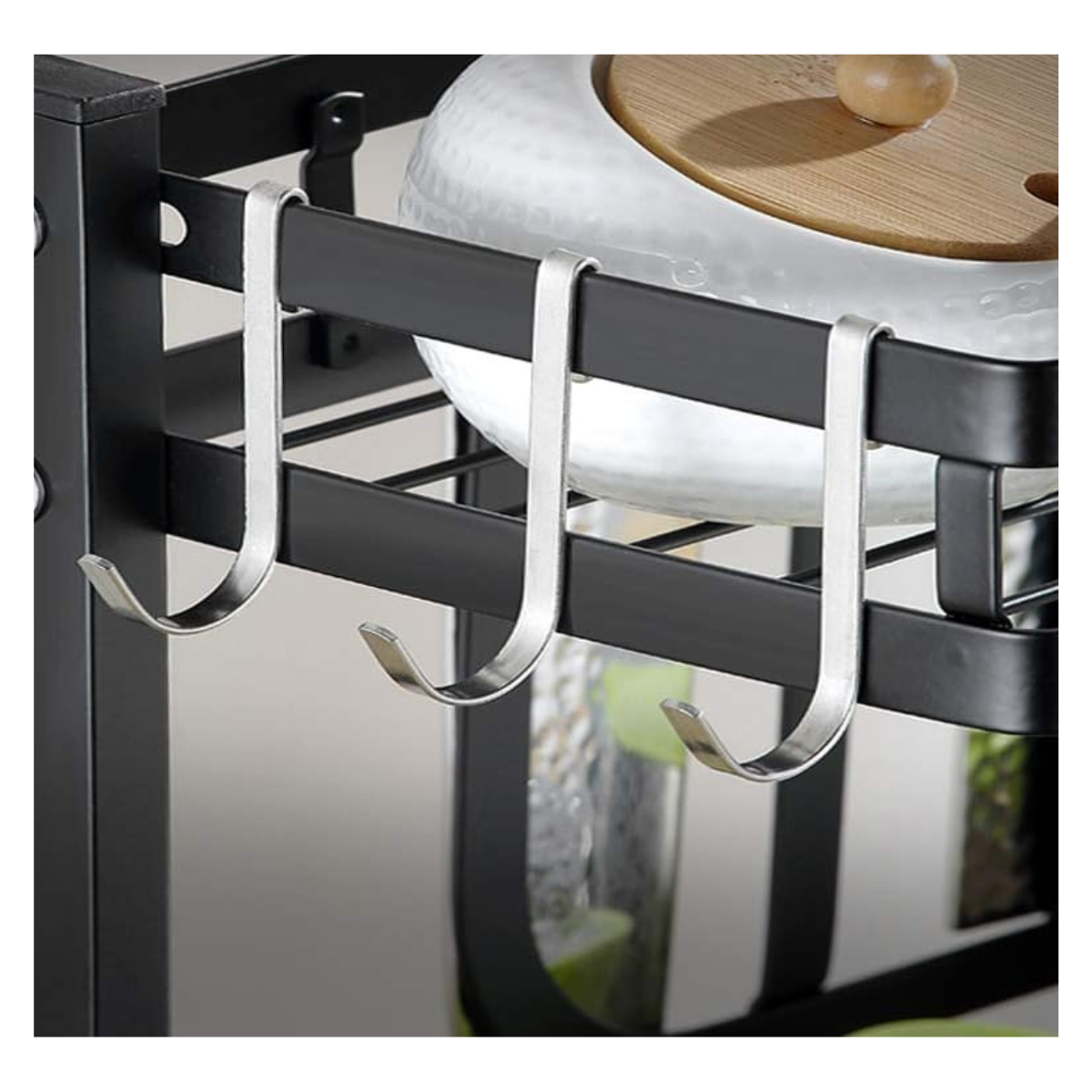 Mini Organizador Doble de Acero con Estante Ajustable - Maximiza tu Espacio de Almacenamiento