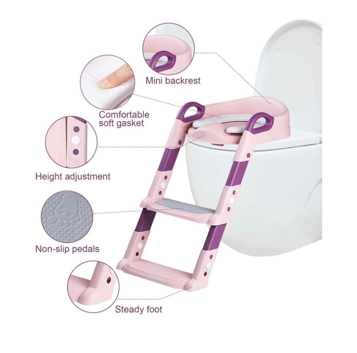 Asiento Escalera Adaptador Inodoro Baño